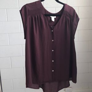 Burgundy Top Size 14 H&M’s Conscious